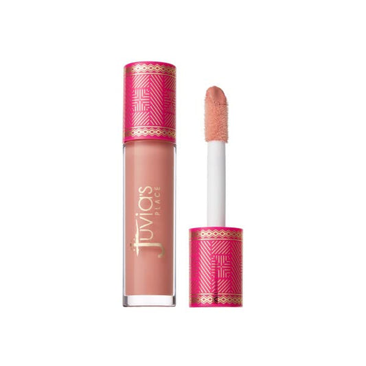 Juvia's Place Long Lasting Lip Gloss Reflect Barely There, Non-Sticky Luscious High Shine Glow, 16 oz, Light Neutral Beige, Smooth and Creamy