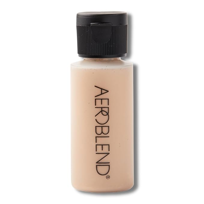 AEROBLEND Airbrush Foundation Makeup (N45) Professional, Water-Based, Buildable, skin types, 1 oz