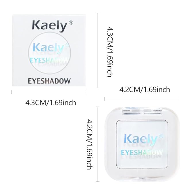 Kaely Pressed Single Eyeshadow Makeup, White Matte Highly Pigmented Monochrome Eye Shadow Palette, Waterproof Neutral Powde Mini Eyeshadow, sombras para ojos, Lightweight Blendable, 08