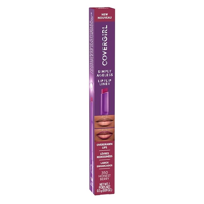 COVERGIRL Simply Ageless Lip Flip Liner, Honest Berry, Pack of 1