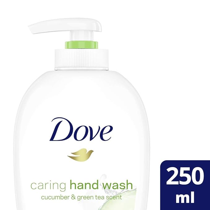 Dove Caring Hand Wash Cucumber & Green Tea Scent | PH Balanced Scented Moisturizing Hand Soap for Working Hands and Dry Hands | 8.45 Oz
