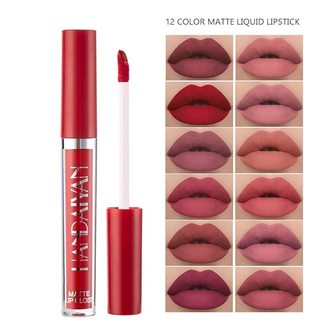 BestLand 3Pcs Matte Liquid Lipstick Set for Women - 24H Transfer-Proof, Moisturizing & Non-Sticky Lip Gloss I Soft Peach, Dusty Plum, Muted Rose I Vegan + Cruelty-Free for Daily & Party