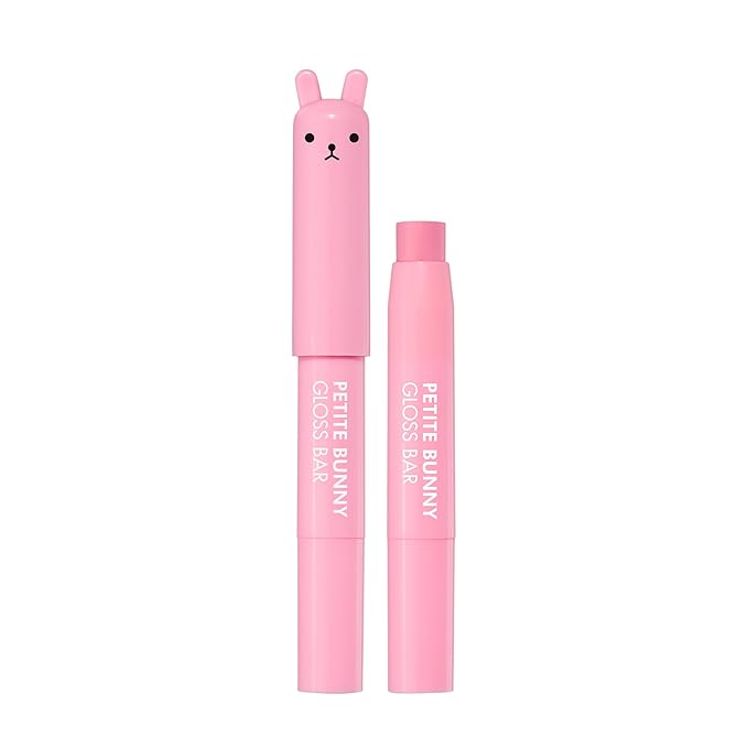 TONYMOLY Petit Bunny Lip Gloss for Women, Easter Basket Stuffer, Long Lasting Lip Crayon, Korean Lip Gloss, Vitamin E Enriched, Soften & Moisturize Lips, Juicy Strawberry