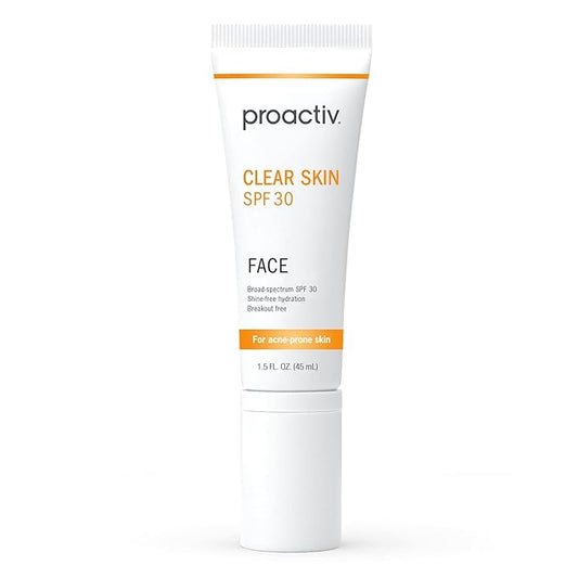 Proactiv Clear Skin Face Sunscreen Moisturizer With SPF 30 - Hydrating SPF Lotion And Sensitive Skin Sunscreen For Oily Skin And Acne-Prone Skin, Oil Free Matte Skincare Sunscreen, 1.5oz