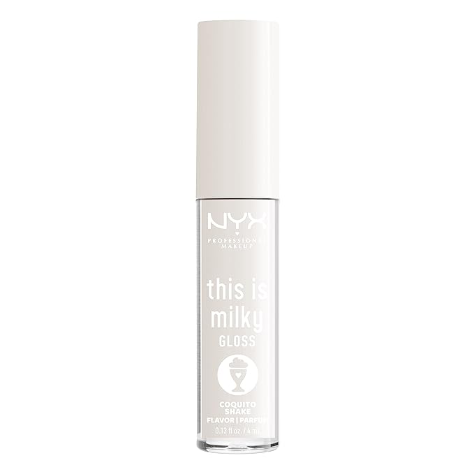 NYX PROFESSIONAL MAKEUP This Is Milky Gloss, Lip Gloss with 12 Hour Hydration, Vegan - Coquito Shake (Milky Clear)