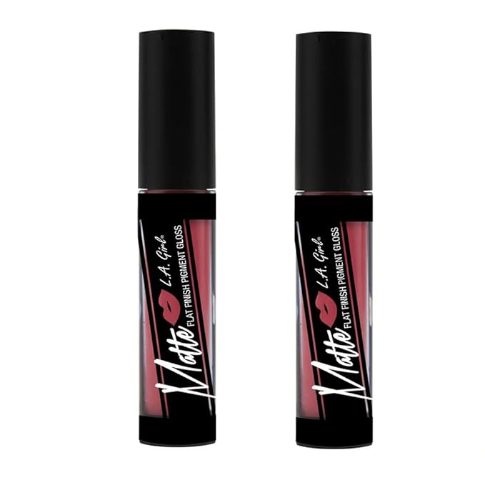 Pack of 2 L.A. Girl Matte Flat Finish Pigment Gloss, Bazaar GLG834