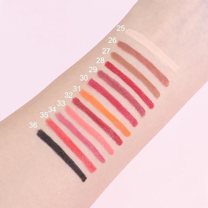 12 Pcs Natural Nude Brown Beige Colors Lip Beige