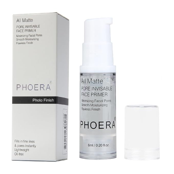 PHOERA Primer,Pro Makeup Primer,Long Lasting Hydrating Smoothing Isolated 6 ML