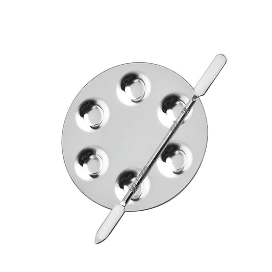 Metal Mixing Palette Makeup Spatula, Foundation Mixing Palette