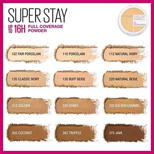 Maybelline Super Stay Full Coverage Powder Foundation Makeup, 1 Count