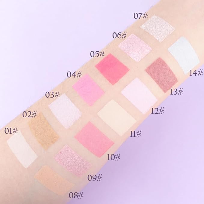 Monochrome Glitter Eyeshadow Makeup Palette, Highly Pigmented Nude Pink Eyeshadow Palette, Shimmer Pressed Powder Eye shadow Makeup, Single Vegan Eye Shadow, Daily Evening Women Girls Eyeshadow Gift9#