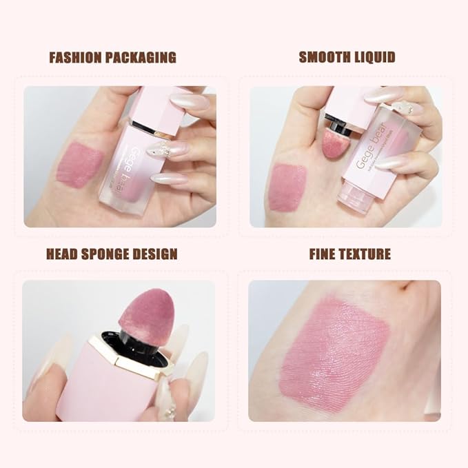 Lightweight Liquid Blush,Wearing Skin Tint Blush Makeup for Natural Flush