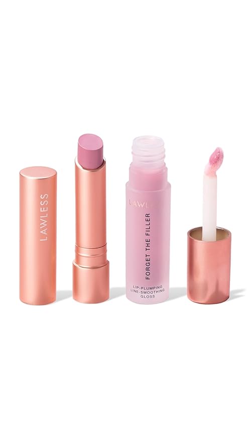 LAWLESS Women's Lip Twin Bundle, Lavender Sorbet, Pink,