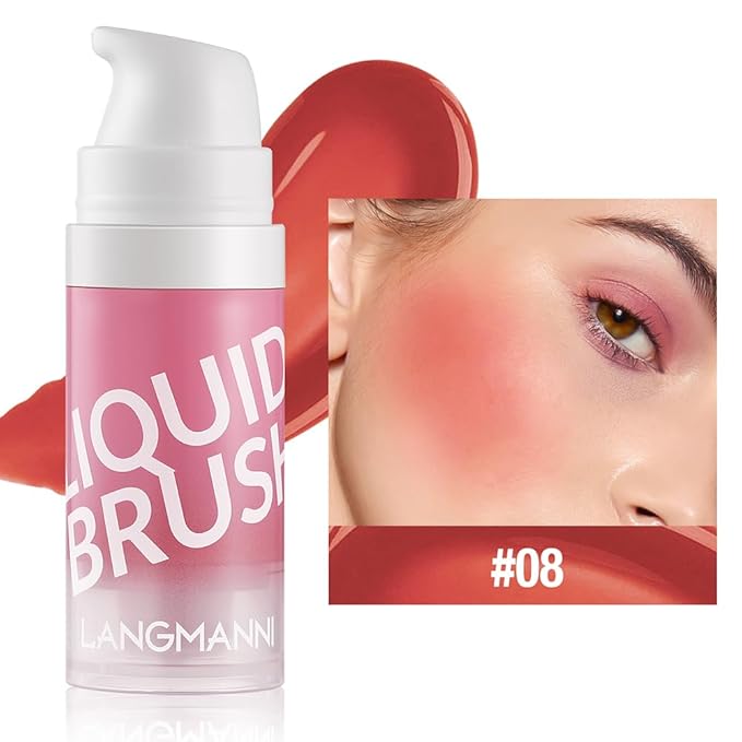 Liquid Blush Makeup Cream Blush For Cheeks Natural Velvet Texture(08#)