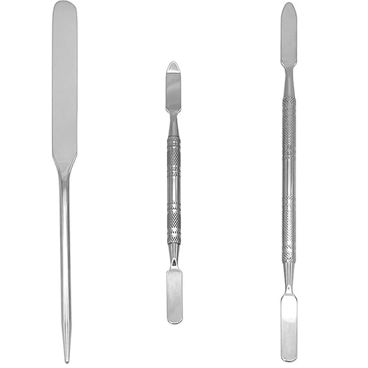 Foundation Spatula, 3pcs Stainless Steel Makeup Spatula Mixing