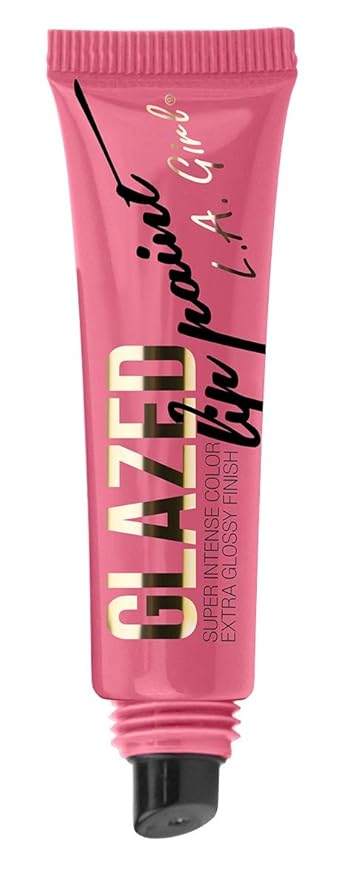 L.A. Girl Glazed Lip Paint, Blushing, 0.4 Ounce Girl