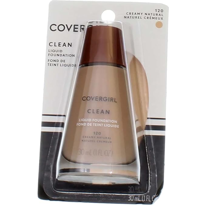 CoverGirl Clean Liquid Foundation, 120 Creamy Natural, 1 1 Ounce