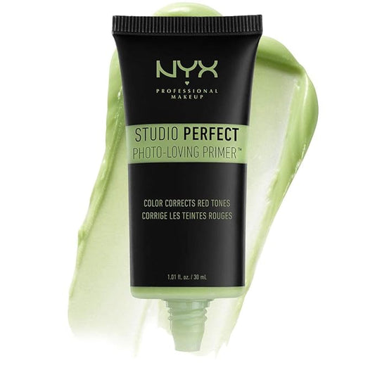 NYX PROFESSIONAL MAKEUP Studio Perfect Primer, Vegan Face Green (Color-Correcting)