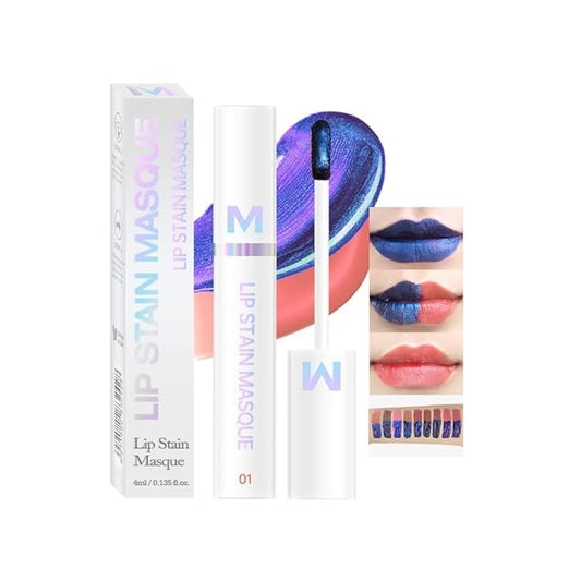 Matte Lip Gloss Peel Off Masque - Peel Off Lip Stain Tattoo, Peachy Rose Peel Off Lip Tint，Long Lasting Waterproof Transfer-proof Lip Mask Lip Stain Peel Off Lip Gloss,Stay Lip Makeup.01#