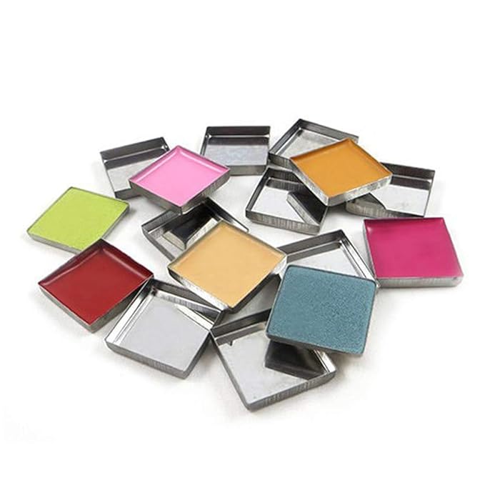 30 Pieces Empty Square Metal Tin Palette Pans