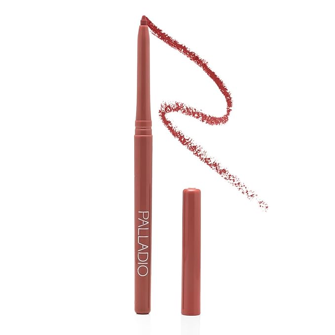 Palladio, Retractable Waterproof Lip Liner High Pigmented and Creamy Color Slim Twist Up Smudge Proof Formula with Long Lasting All Day Wear No Sharpener Required, Raspberry