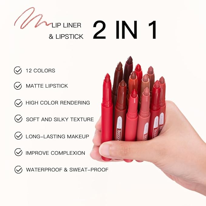 ibcccndc 6PCS Lip Liner and Lipstick