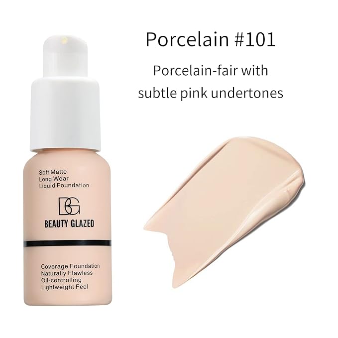 Beauty Glazed Soft Matte Silky Full Coverage Liquid (101 Porcelain)