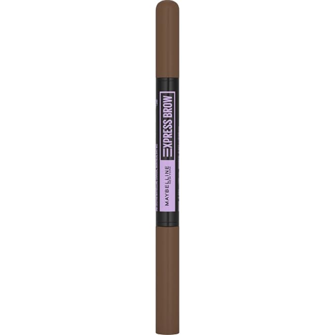Maybelline Express Brow 2-In-1 Pencil and Powder Eyebrow Makeup, Medium Brown, 1 Count
