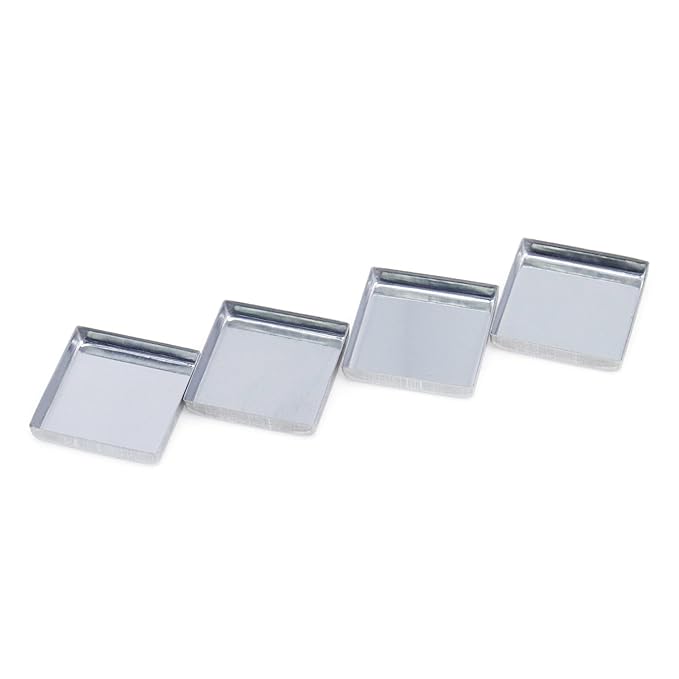 Pack of 30 Empty Square Metal Pans 26mm