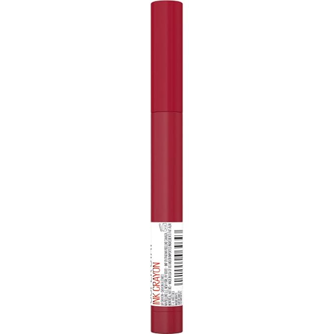 Maybelline Super Stay Ink Crayon Matte Longwear Lipstick Makeup, 125 Check Yourself, 0.04 oz