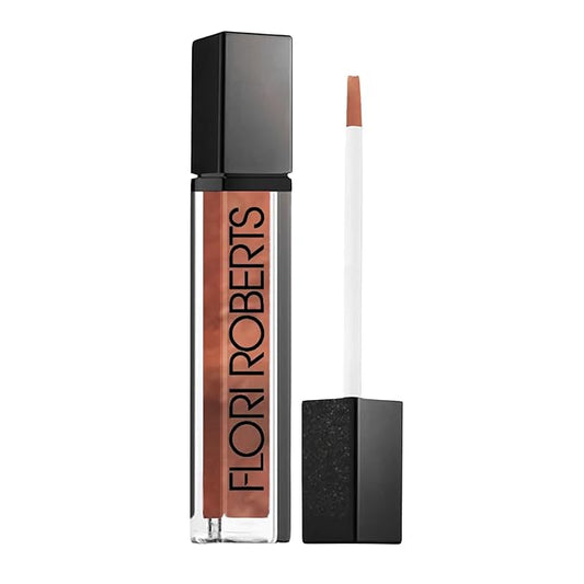 Flori Roberts Mineral Base Lip Shine, Vibrant Lip Gloss Makeup for Women of Color or Deeper Skin Tones, Non-Sticky, Long Wear High Shine Finish