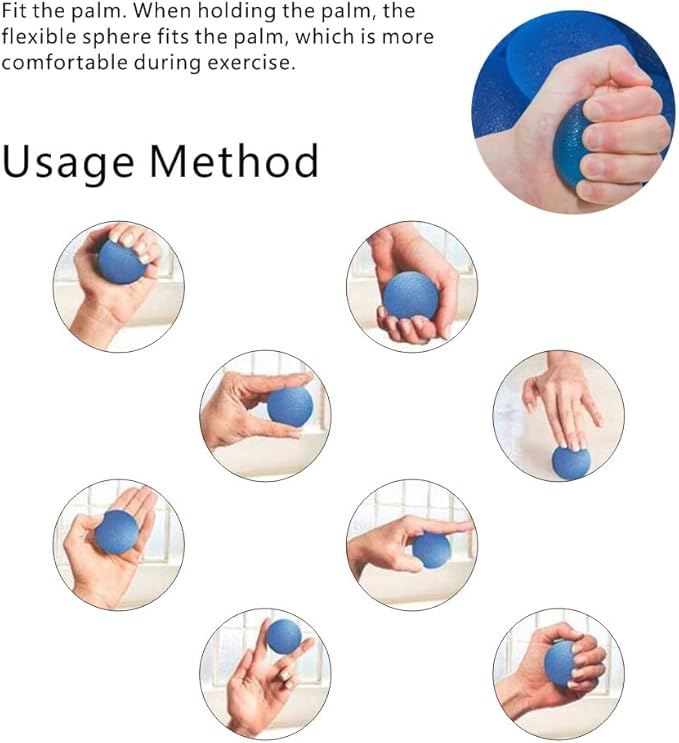 2 Pcs Pressure Relief Ball Silicone Grip Power