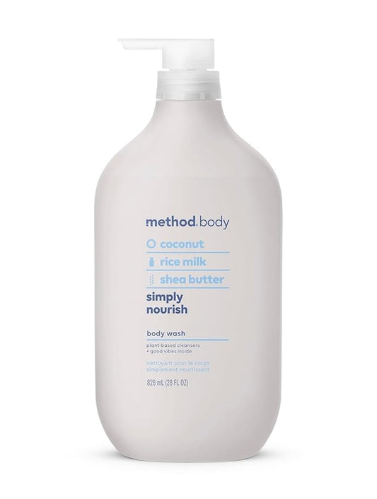 Method Body Wash, Simply Nourish, Paraben and Phthalate Free, Biodegradable Formula, 28 oz (Pack of 1)