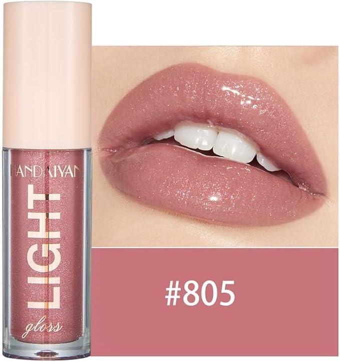 6PCS Lip Oil Light Lipgloss Set, Moisturizing Hydrating Lip Glow Oil Lip Gloss Kit High Shine Lip Plumping Glass Finish Lip Gloss Liquid Lipstick for Women (Set C)