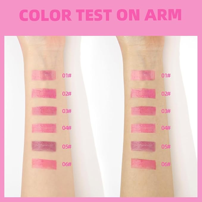 Hydrating Lip Gloss Transparent Lip Care,Magic Color Changing Moisturizing Lip Glow Oil Plumping Glimmer Glow Lipstick, Long Lasting Non-sticky Fresh Texture Lip Oil(Q2394-4#Change Color)