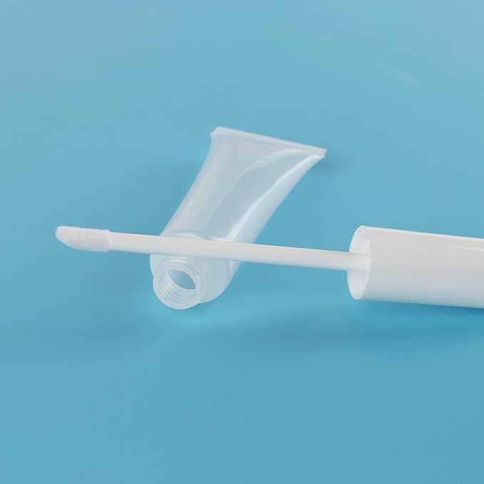 COSIDEA 50 pack Empty Black 15ml Squeeze lip gloss tubes with wand 0.5oz soft lipgloss container chapstick containers empty tube