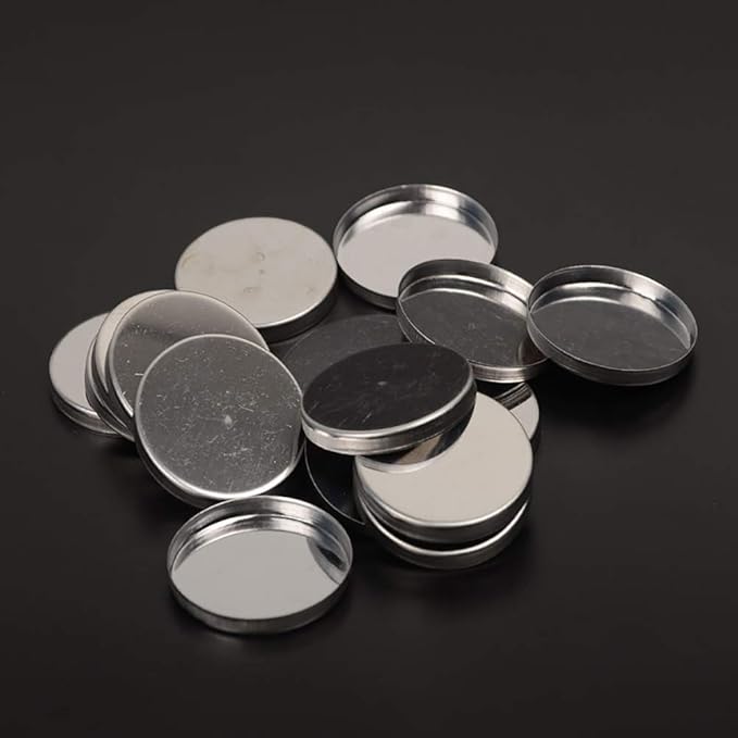 50 Pcs 26mm Empty Round Metal Tin Palette