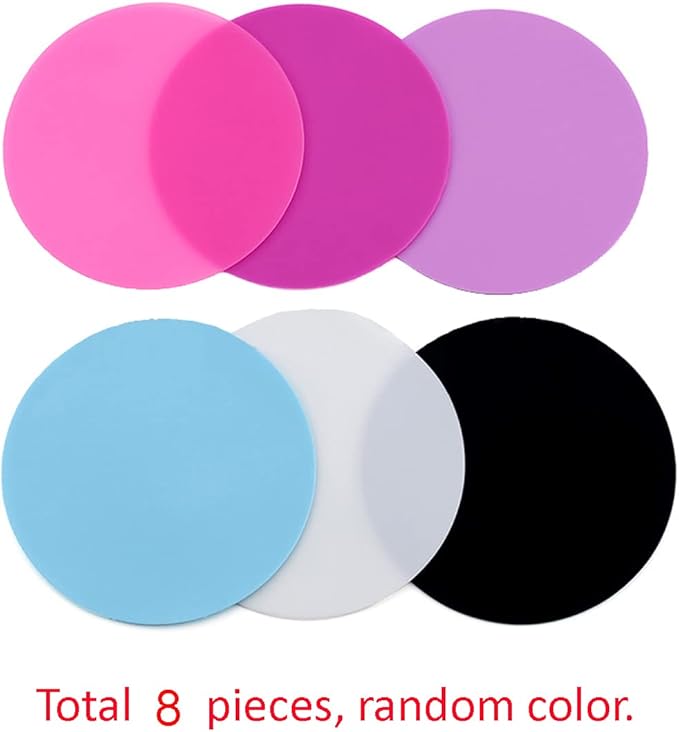 8 Sheets Silicone Round Shape Nail Art Painting