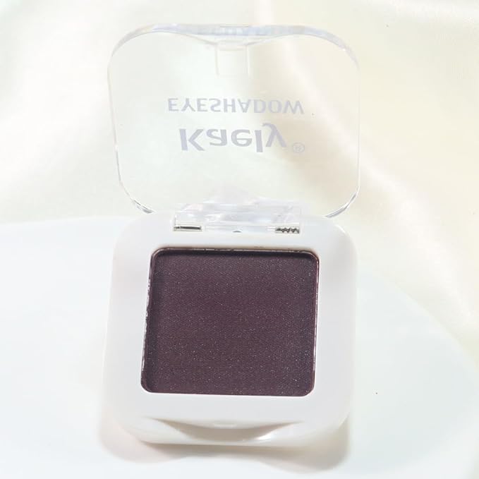 Kaely Pressed Single Eyeshadow Makeup, Smokey Plum Matte Highly Pigmented Monochrome Eye Shadow Palette, Waterproof Neutral Powde Mini Eyeshadow, sombras para ojos, Lightweight Blendable, 15