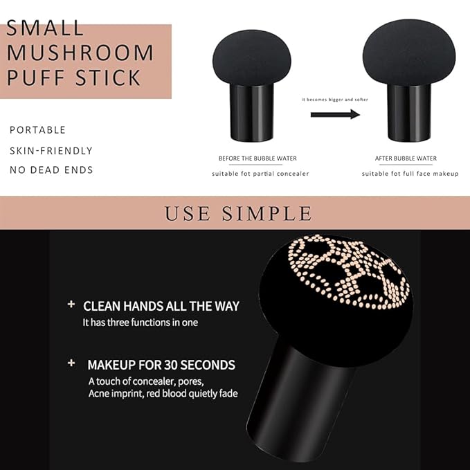 Air Cushion CC Cream Mushroom Head Foundation Air Waterproof-Natural 2Pack