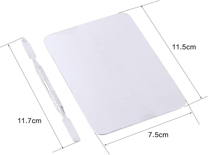Mixing Palette Small Stainless Steel Makeup Palette Rec