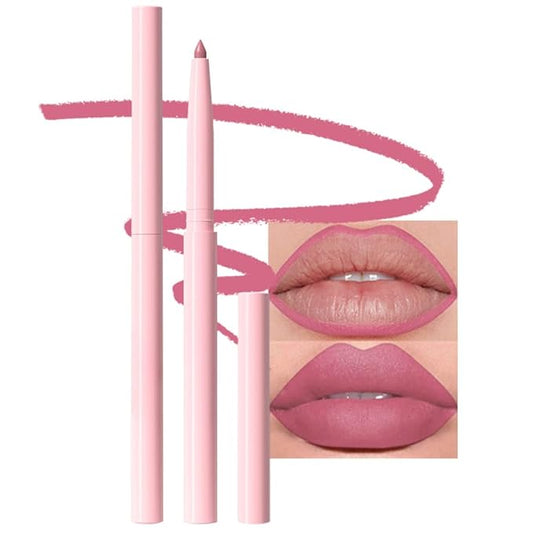 evpct Pink Matte Creamy Retractable Lip Liner Pencils for Shaping & Sculpting Lips, Lip Pencils for Women Long Lasting Waterproof Rich Lip Colors Liner Crayon Lipstick delineador de labios 09