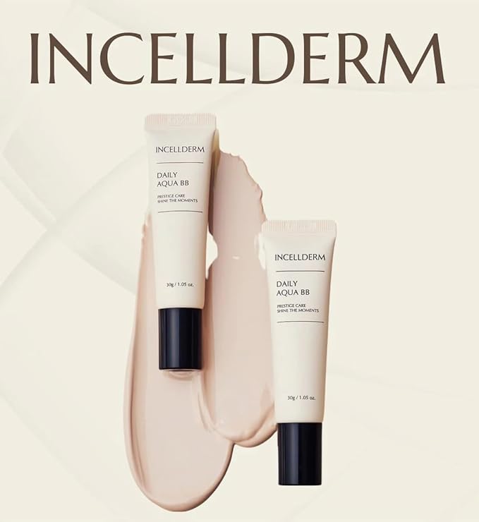 INCELLDERM Korean Beauty Skin Care Daily Aqua BB types - 30g