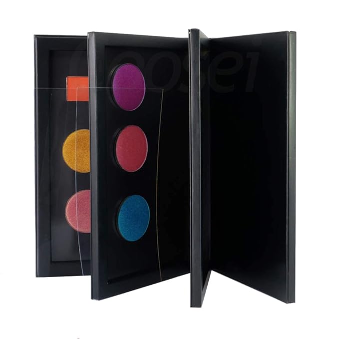 3-Layer Book Shaped Magnetic Eyeshadow Palette Large Empty
