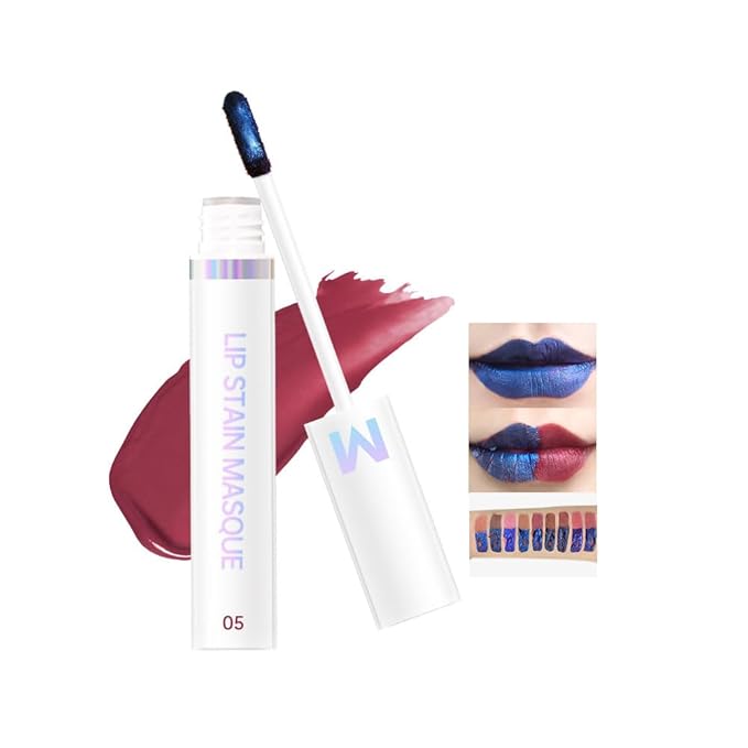 Matte Lip Gloss Peel Off Masque - Peel Off Lip Stain Tattoo, Mauve Peel Off Lip Tint，Long Lasting Waterproof Transfer-proof Lip Mask Lip Stain Peel Off Lip Gloss,Stay Lip Makeup 05#