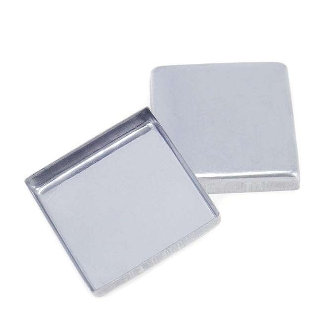Pack of 30 Empty Square Metal Pans 26mm