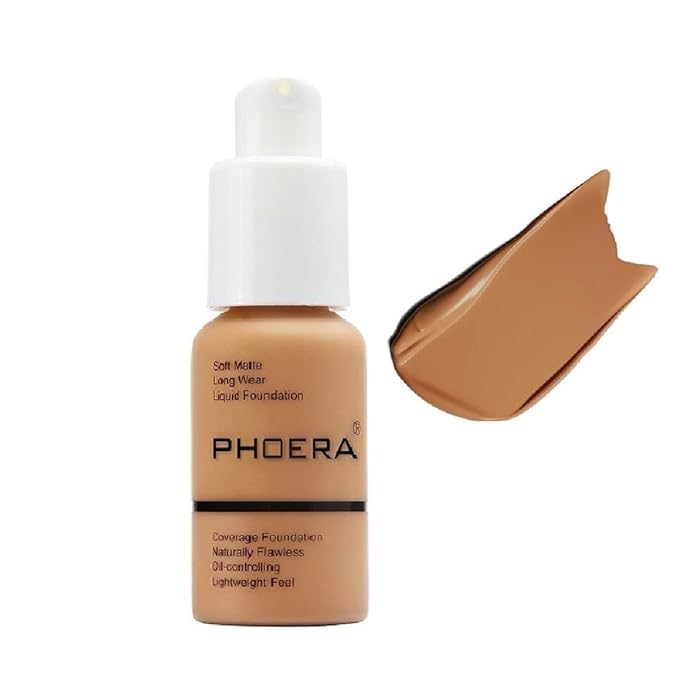 PHOERA Foundation, Flawless Soft Matte Liquid Foundation 24 -Warm Sun)