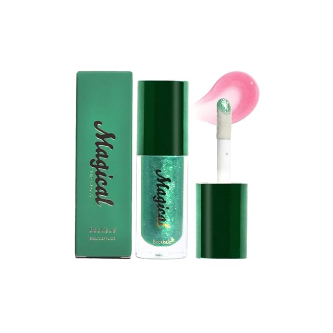 Color Changing Lip Gloss Lip Oil Tinted,Magic PH Color Change Lip Stain Lip Balm,Long Lasting Nourishing Non-Stick Lipgloss for Women