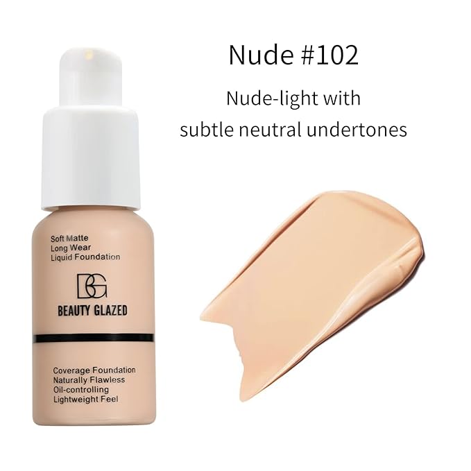Beauty Glazed Soft Matte Silky Full Coverage Liquid (102 Nude)