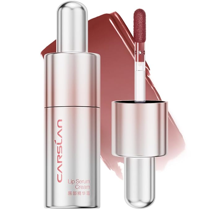 Hydrating Lip Serum Cream, Longlasting Moisturizing, Lightweight Lip Gloss, Semi-Matte Lipstick with Vitamin E, Crithmum Maritimum Essential oil, C204